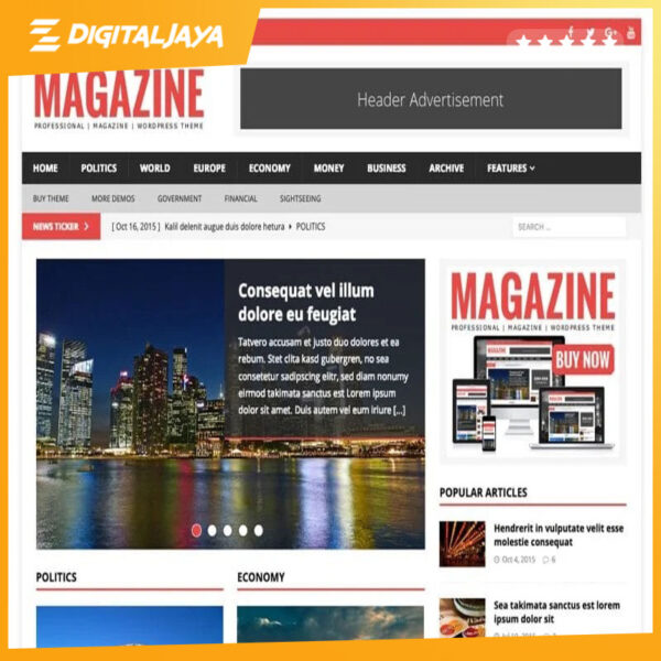 News Magazine WordPress Template