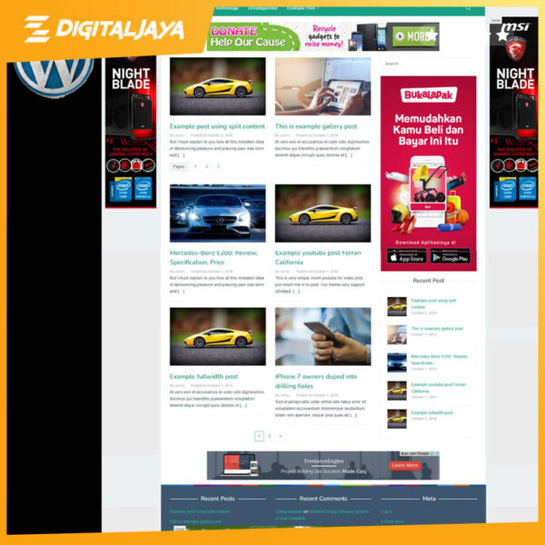 Theme Superfast High CTR Fastest Adsense WordPress Theme Bonus