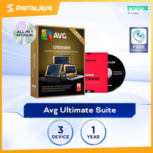 Antivirus AVG Ultimate Original Subscription 1 Tahun - 3 PC