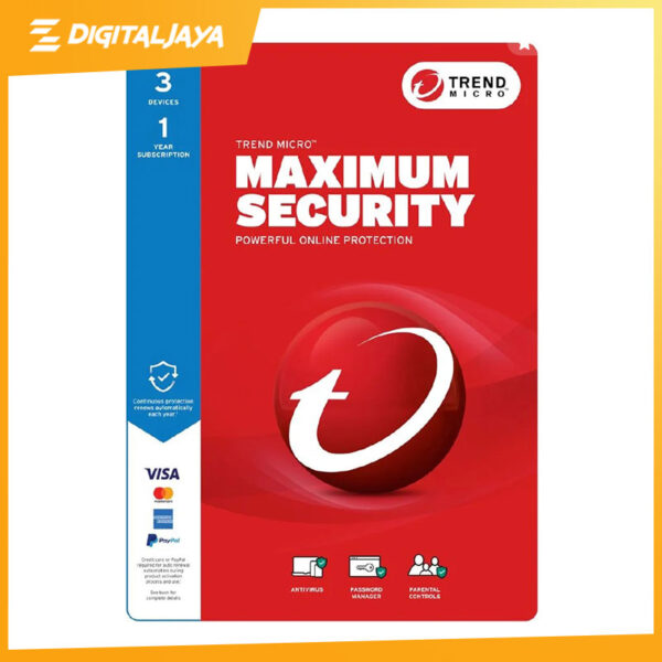 Trend Micro Maximum Security 11 - 3 Device - 1 Tahun