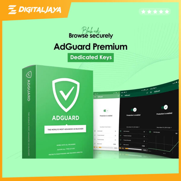 ADGUARD Premium Original Lisensi Key - 3 Devices, 1 Tahun