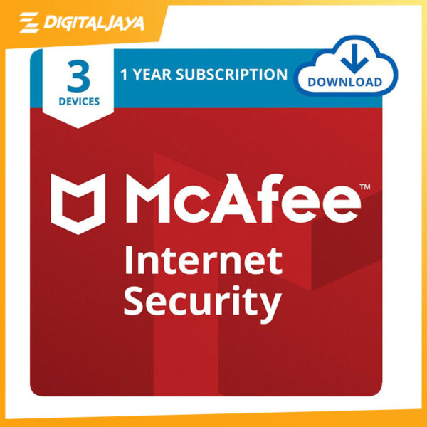 Software Antivirus McAfee Internet Security 1 Year - 3 DEVICE