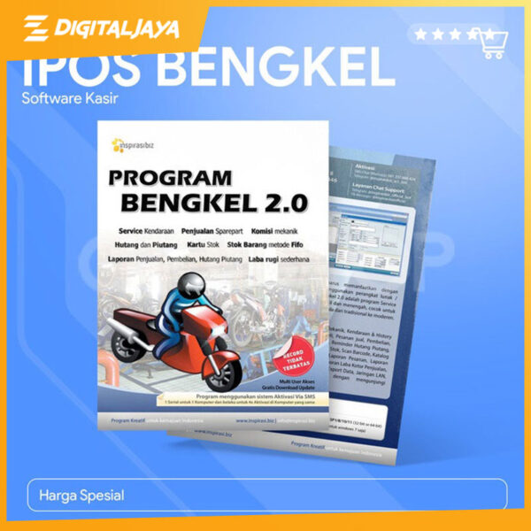 Software Bengkel 2.0 Service Kendaraan Mobil Motor Penjualan Sparepart