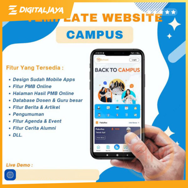 Template Website Kampus / Sekolah Design Modern Dengan Wordpress