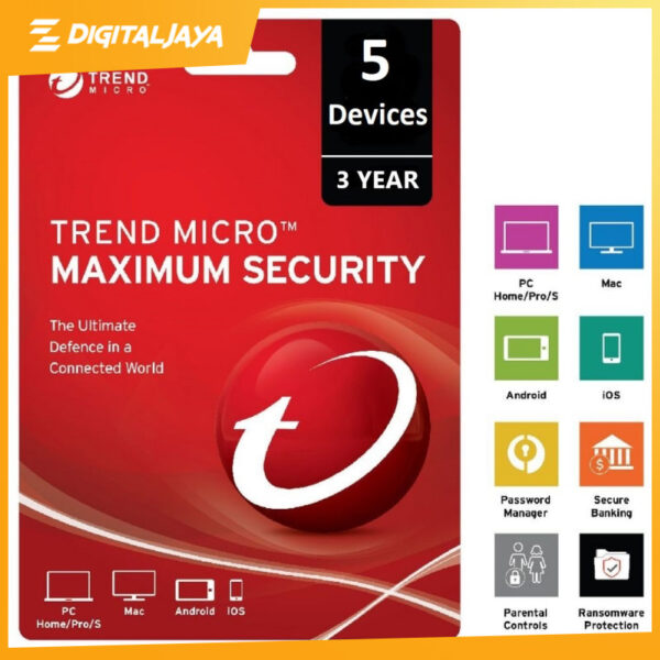 Trend Micro Maximum Security 11 - 5 Device - 3 Tahun