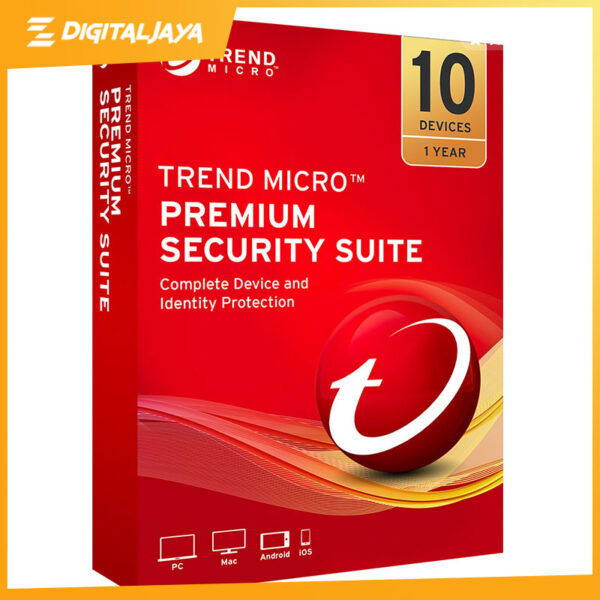 Trend Micro Maximum Security 11 - 10 Device - 1 Tahun