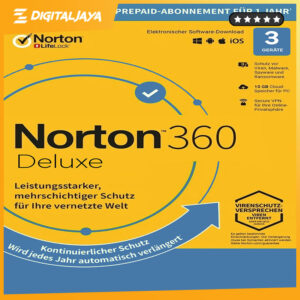 Norton 360 Deluxe (3 perangkat, 1 tahun)