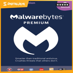 Malwarebytes Premium (3 perangkat, 1 tahun)
